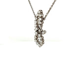 Timeless necklace in 14 carat white gold with 1.16 carat brilliant-cut diamonds