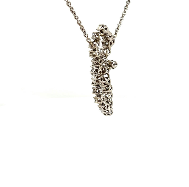 Timeless necklace in 14 carat white gold with 1.16 carat brilliant-cut diamonds