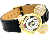 Original Mickey Mouse watch in 18k yellow gold with diamonds