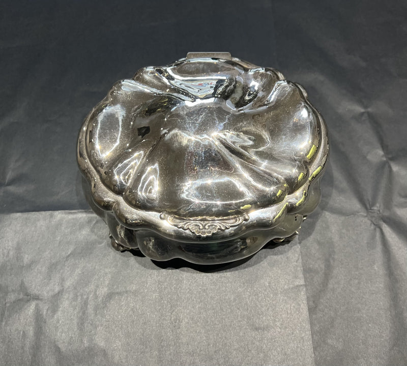 German handmade bowl in silver, gold-plated inside