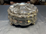 Deutsche handgefertigte Schale in Silber, innen vergoldet